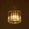 GloboStar® GLAMOROUS 203-0093 Κλασικό Κρεμαστό Φωτιστικό Κρύσταλλα Μονόφωτο 1 x E27 IP20 Χρυσό Μέταλλο με Διάφανο Κρύσταλλο - Μ19 x Π19 x Υ16.5cm