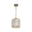 GloboStar® GLAMOROUS 203-0093 Κλασικό Κρεμαστό Φωτιστικό Κρύσταλλα Μονόφωτο 1 x E27 IP20 Χρυσό Μέταλλο με Διάφανο Κρύσταλλο - Μ19 x Π19 x Υ16.5cm