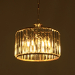 GloboStar® GLAMOROUS 203-0094 Κλασικό Κρεμαστό Φωτιστικό Κρύσταλλα Τρίφωτο 3 x E27 IP20 Χρυσό Μεταλλό με Διάφανο Κρύσταλλο - Μ28 x Π28 x Υ21.5cm