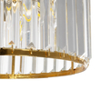 GloboStar® GLAMOROUS 203-0094 Κλασικό Κρεμαστό Φωτιστικό Κρύσταλλα Τρίφωτο 3 x E27 IP20 Χρυσό Μεταλλό με Διάφανο Κρύσταλλο - Μ28 x Π28 x Υ21.5cm