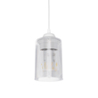 GloboStar® TORUS 203-0064 Μοντέρνο Κρεμαστό Φωτιστικό Καμπάνα Μονόφωτο 1 x E27 IP20 Λευκό Πλαστικό - Μ10.5 x Π10.5 x Υ18.5cm