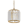 GloboStar® GLAMOROUS 203-0093 Κλασικό Κρεμαστό Φωτιστικό Κρύσταλλα Μονόφωτο 1 x E27 IP20 Χρυσό Μέταλλο με Διάφανο Κρύσταλλο - Μ19 x Π19 x Υ16.5cm