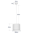 GloboStar® BLAZE 203-0109 Μοντέρνο Κρεμαστό Φωτιστικό Καπέλο Μονόφωτο 1 x E27 IP20 Μαύρο Ύφασμα - Μ22 x Π22 x Υ20cm