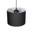 GloboStar® BLAZE 203-0109 Μοντέρνο Κρεμαστό Φωτιστικό Καπέλο Μονόφωτο 1 x E27 IP20 Μαύρο Ύφασμα - Μ22 x Π22 x Υ20cm