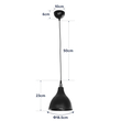 GloboStar® RADE 203-0124 Μοντέρνο Κρεμαστό Φωτιστικό Καμπάνα Μονόφωτο 1 x E27 IP20 Μαύρο με Χρυσό Πλαστικό - Μ17.5 x Π17.5 x Υ56cm