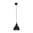 GloboStar® RADE 203-0124 Μοντέρνο Κρεμαστό Φωτιστικό Καμπάνα Μονόφωτο 1 x E27 IP20 Μαύρο με Χρυσό Πλαστικό - Μ17.5 x Π17.5 x Υ56cm