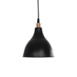 GloboStar® RADE 203-0124 Μοντέρνο Κρεμαστό Φωτιστικό Καμπάνα Μονόφωτο 1 x E27 IP20 Μαύρο με Χρυσό Πλαστικό - Μ17.5 x Π17.5 x Υ56cm