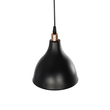 GloboStar® RADE 203-0124 Μοντέρνο Κρεμαστό Φωτιστικό Καμπάνα Μονόφωτο 1 x E27 IP20 Μαύρο με Χρυσό Πλαστικό - Μ17.5 x Π17.5 x Υ56cm