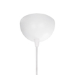GloboStar® CLAIRIE 203-0134 Μοντέρνο Κρεμαστό Φωτιστικό Καπέλο Μονόφωτο 1 x E27 IP20 Λευκό Ύφασμα - Μ22 x Π22 x Υ93cm