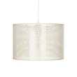 GloboStar® CLAIRIE 203-0137 Μοντέρνο Κρεμαστό Φωτιστικό Καπέλο Μονόφωτο 1 x E27 IP20 Λευκό Ύφασμα - Μ30 x Π30 x Υ93cm