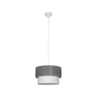 GloboStar® SISSIE 203-0139 Μοντέρνο Κρεμαστό Φωτιστικό Καπέλο Μονόφωτο 1 x E27 IP20 Μαύρο & Λευκό Ύφασμα - Μ30 x Π30 x Υ93cm