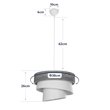GloboStar® SIERA 203-0170 Μοντέρνο Κρεμαστό Φωτιστικό Καπέλο Μονόφωτο 1 x E27 IP20 Γκρι & Λευκό Ύφασμα - Μ38 x Π38 x Υ95cm