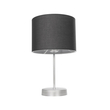 GloboStar® WIZ 203-0179 Μοντέρνο Επιτραπέζιο Φωτιστικό Μονόφωτο 1 x E27 IP20 Ασημί Μέταλλο Με Γκρι Καπέλο- Μ22 x Π22 x Υ36.5cm
