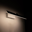 GloboStar® MIRROR 60512 Φωτιστικό Τοίχου - Απλίκα LED 12W 1440lm 120° AC 85-265V IP54 Φυσικό Λευκό 4500K Λευκό Μέταλλο - Μ42 x Π5 x Υ15cm - 2 Xρόνια Εγγύηση
