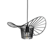 GloboStar® LUMINOVA 61462 Μοντέρνο Κρεμαστό Φωτιστικό Πλέγμα Μονόφωτο 1 x E27 IP20 Μαύρο Σχοινί με Μαύρο Σύρμα - Μ42 x Π42 x Υ20.5cm