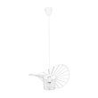 GloboStar® LUMINOVA 61463 Μοντέρνο Κρεμαστό Φωτιστικό Πλέγμα Μονόφωτο 1 x E27 IP20 Λευκό Σχοινί με Λευκό Σύρμα - Μ42 x Π42 x Υ20.5cm