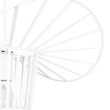 GloboStar® LUMINOVA 61463 Μοντέρνο Κρεμαστό Φωτιστικό Πλέγμα Μονόφωτο 1 x E27 IP20 Λευκό Σχοινί με Λευκό Σύρμα - Μ42 x Π42 x Υ20.5cm