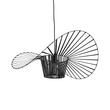 GloboStar® LUMINOVA 61464 Μοντέρνο Κρεμαστό Φωτιστικό Πλέγμα Μονόφωτο 1 x E27 IP20 Μαύρο Σχοινί με Μαύρο Σύρμα - Μ65 x Π65 x Υ25cm