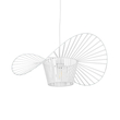 GloboStar® LUMINOVA 61465 Μοντέρνο Κρεμαστό Φωτιστικό Πλέγμα Μονόφωτο 1 x E27 IP20 Λευκό Σχοινί με Λευκό Σύρμα - Μ65 x Π65 x Υ25cm