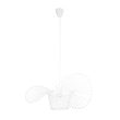 GloboStar® LUMINOVA 61465 Μοντέρνο Κρεμαστό Φωτιστικό Πλέγμα Μονόφωτο 1 x E27 IP20 Λευκό Σχοινί με Λευκό Σύρμα - Μ65 x Π65 x Υ25cm