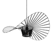 GloboStar® LUMINOVA 61466 Μοντέρνο Κρεμαστό Φωτιστικό Πλέγμα Μονόφωτο 1 x E27 IP20 Μαύρο Σχοινί με Μαύρο Σύρμα - Μ80 x Π80 x Υ30cm