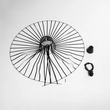 GloboStar® LUMINOVA 61467 Μοντέρνο Κρεμαστό Φωτιστικό Πλέγμα Μονόφωτο 1 x E27 IP20 Μαύρο Σχοινί με Μαύρο Σύρμα - Μ100 x Π100 x Υ30cm