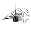 GloboStar® LUMINOVA 61467 Μοντέρνο Κρεμαστό Φωτιστικό Πλέγμα Μονόφωτο 1 x E27 IP20 Μαύρο Σχοινί με Μαύρο Σύρμα - Μ100 x Π100 x Υ30cm