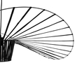 GloboStar® LUMINOVA 61467 Μοντέρνο Κρεμαστό Φωτιστικό Πλέγμα Μονόφωτο 1 x E27 IP20 Μαύρο Σχοινί με Μαύρο Σύρμα - Μ100 x Π100 x Υ30cm