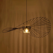 GloboStar® LUMINOVA 61468 Μοντέρνο Κρεμαστό Φωτιστικό Πλέγμα Μονόφωτο 1 x E27 IP20 Μαύρο Σχοινί με Μαύρο Σύρμα - Μ140 x Π140 x Υ34cm