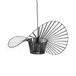 GloboStar® LUMINOVA 61464 Μοντέρνο Κρεμαστό Φωτιστικό Πλέγμα Μονόφωτο 1 x E27 IP20 Μαύρο Σχοινί με Μαύρο Σύρμα - Μ65 x Π65 x Υ25cm
