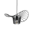 GloboStar® LUMINOVA 61462 Μοντέρνο Κρεμαστό Φωτιστικό Πλέγμα Μονόφωτο 1 x E27 IP20 Μαύρο Σχοινί με Μαύρο Σύρμα - Μ42 x Π42 x Υ20.5cm
