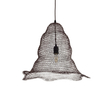 GloboStar® KENTUCKY 01890 Vintage Κρεμαστό Φωτιστικό Πλέγμα Μονόφωτο 1 x E27 IP20 Καφέ Μέταλλο - Μ50 x Π50 x Υ48cm