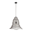 GloboStar® KENTUCKY 01890 Vintage Κρεμαστό Φωτιστικό Πλέγμα Μονόφωτο 1 x E27 IP20 Καφέ Μέταλλο - Μ50 x Π50 x Υ48cm