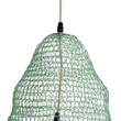 GloboStar® KENTUCKY 01891 Vintage Κρεμαστό Φωτιστικό Πλέγμα Μονόφωτο 1 x E27 IP20 Τιρκουάζ Μέταλλο - Μ50 x Π50 x Υ48cm