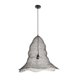 GloboStar® KENTUCKY 01893 Vintage Κρεμαστό Φωτιστικό Πλέγμα Μονόφωτο 1 x E27 IP20 Καφέ Μέταλλο - Μ60 x Π60 x Υ52cm