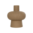 GloboStar® Artificial Garden CORNEOL 21262 Διακοσμητικό Κεραμικό Βάζo Καφέ Π17 x Μ17 x Υ20cm