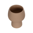 GloboStar® Artificial Garden AMBER 21269 Διακοσμητικό Κεραμικό Βάζo Καφέ Π17 x Μ17 x Υ20cm