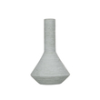 GloboStar® Artificial Garden TANAH 21282 Διακοσμητικό Κεραμικό Βάζo Γκρι Π13 x Μ13 x Υ20cm