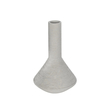 GloboStar® Artificial Garden BARBADOS 21284 Διακοσμητικό Κεραμικό Βάζo Γκρι Π16 x Μ16 x Υ25cm