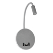 GloboStar® GOOSE 61694 Φωτιστικό Τοίχου - Απλίκα LED 6W 600lm 36° AC 220-240V IP20  - Reading Light & 360° Κρυφός Φωτισμός - Φορτιστής USB 3A - Θερμό Λευκό 2700K Γκρι Αλουμίνιο - Μ15.5 x Π22.5 x Υ30cm - 5 Xρόνια Εγγύηση