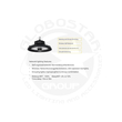 GLOBOSTAR® INDUSTRY 61705 Βιομηχανικό Φωτιστικό Καμπάνα High Bay UFO Τεχνολογίας Smart Group Linkable Control System 2.4Ghz με Αισθητήρα Κίνησης Microwave LED 150W 22500lm SDCM