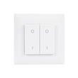GloboStar® 73122 PF1-2 SKYDANCE Ασύρματο Επιτοίχιο Χειριστήριο 2 Group  RF 2.4Ghz DC3V IP20 - Μ8.5 x Π8.5 x Υ1.7cm - 5 Χρόνια Εγγύηση