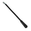 GloboStar® 90777 Καλώδιο Τροφοδοσίας από DC Male σε Ατερμάτιστο Καλώδιο για RGB Spot & Wall Washer Μαύρο Μ1.5 x Π1.5 x Y20cm