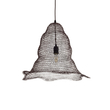 GloboStar® KENTUCKY 01890 Vintage Κρεμαστό Φωτιστικό Πλέγμα Μονόφωτο 1 x E27 IP20 Καφέ Μέταλλο - Μ50 x Π50 x Υ48cm