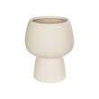GloboStar® Artificial Garden MOREA 21270 Διακοσμητικό Κεραμικό Βάζo Μπεζ Π17 x Μ17 x Υ20cm