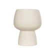 GloboStar® Artificial Garden MOREA 21270 Διακοσμητικό Κεραμικό Βάζo Μπεζ Π17 x Μ17 x Υ20cm