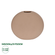 GloboStar® Artificial Garden LANZAROTE 21290 Διακοσμητικό Κεραμικό Βάζo Καφέ Π15 x Μ15 x Υ14cm