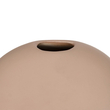 GloboStar® Artificial Garden LANZAROTE 21290 Διακοσμητικό Κεραμικό Βάζo Καφέ Π15 x Μ15 x Υ14cm