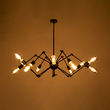 GloboStar® SPIDER 01012 Vintage Φωτιστικό Οροφής Πλέγμα Πολύφωτο 12 x E27 IP20 Μαύρο Μέταλλο - Μ100 x Π100 x Υ40cm
