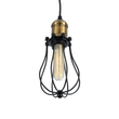GloboStar® CAMBER 01016 Vintage Κρεμαστό Φωτιστικό Πλέγμα Μονόφωτο 1 x E27 IP20 Μαύρο & Χρυσό Μέταλλο - Μ12 x Π12 x Υ18cm